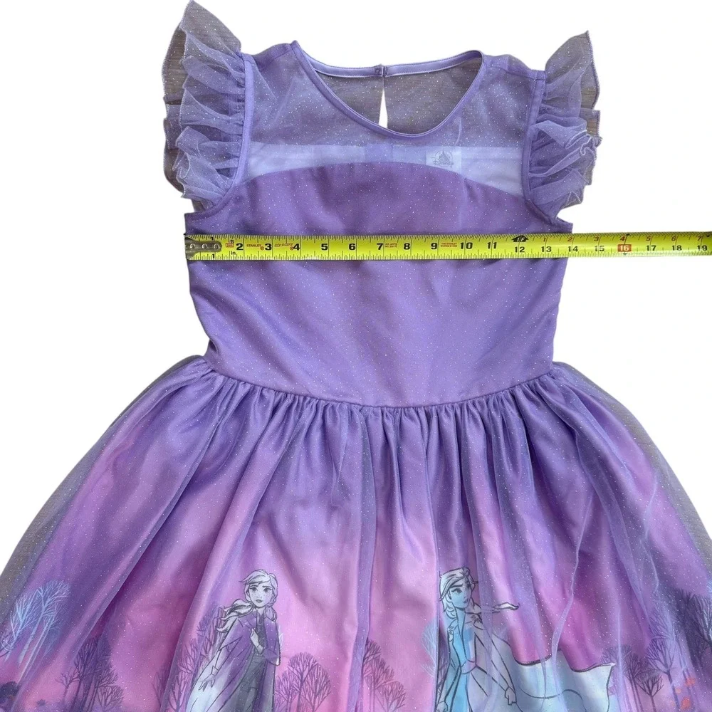 Disney Store Frozen 2‎ Dress Dress Elsa Anna Purple Sparkle Costume 9/10